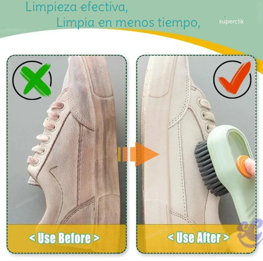 Cepillo dispensador de jabón para zapatillas y ropa