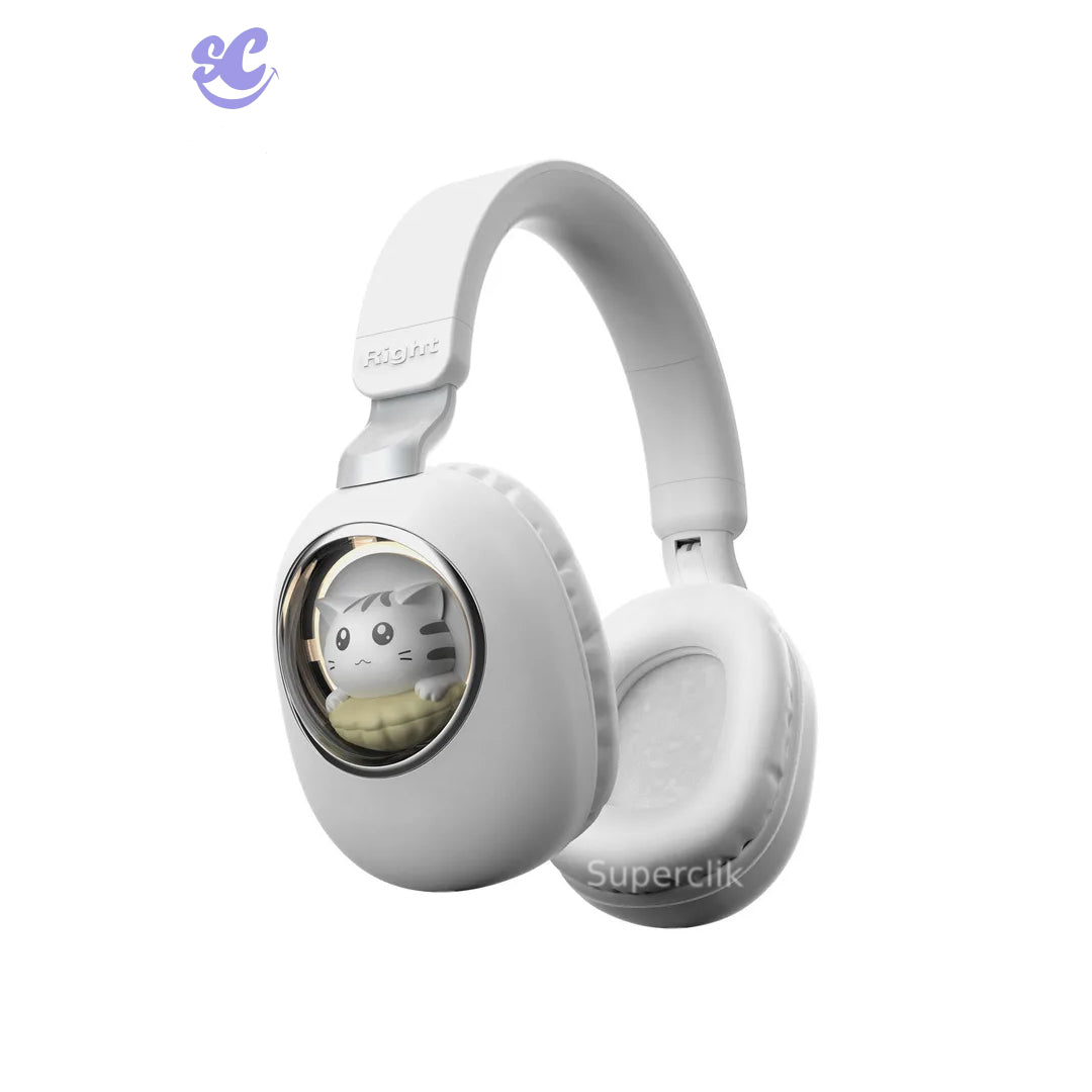 Audífonos Bluetooth Cat con Luz LED