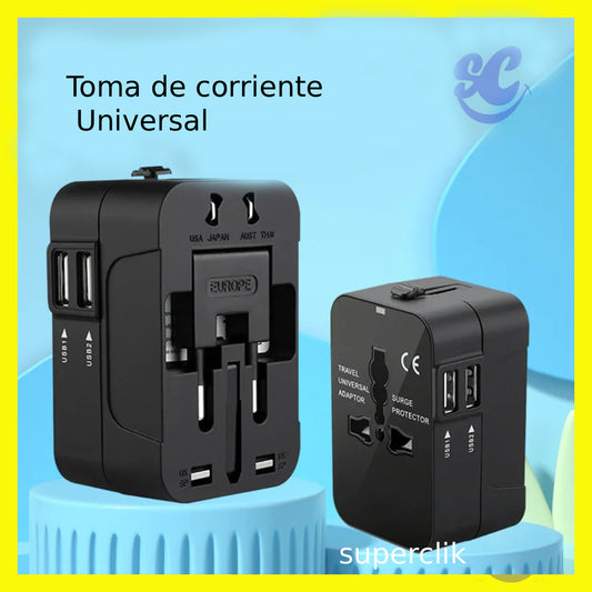 Toma de Corriente Universal con Puertos USB