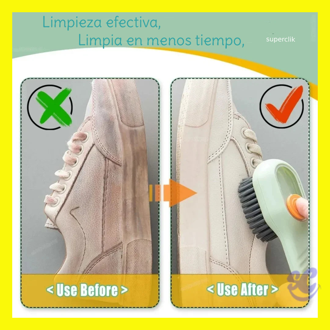 Cepillo dispensador de jabón para zapatillas y ropa