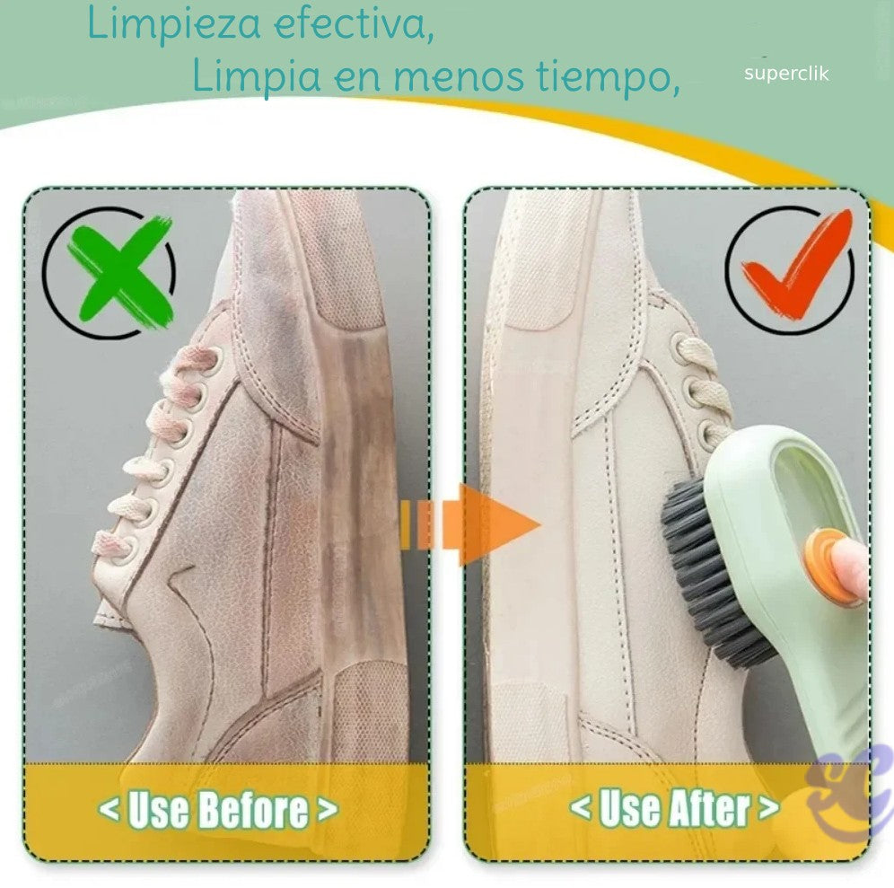 Cepillo dispensador de jabón para zapatillas y ropa