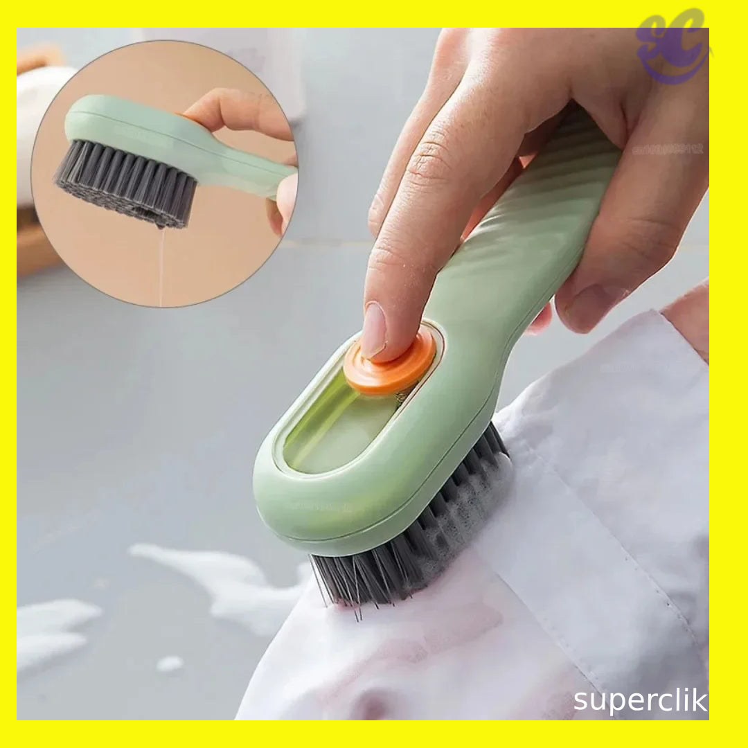 Cepillo dispensador de jabón para zapatillas y ropa