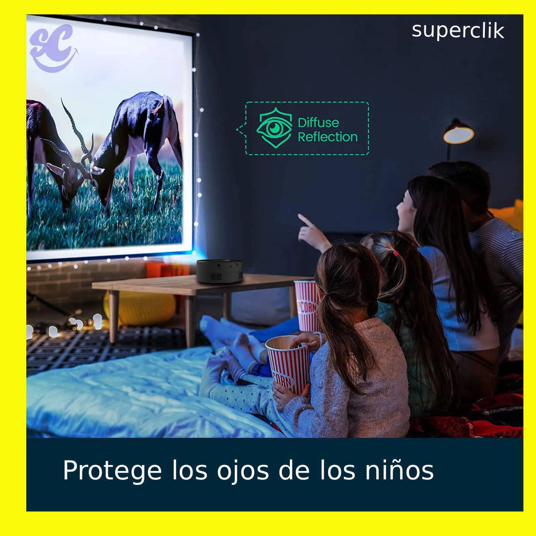 Mini Proyector Portátil HD SuperClik – cine en casa donde quieras