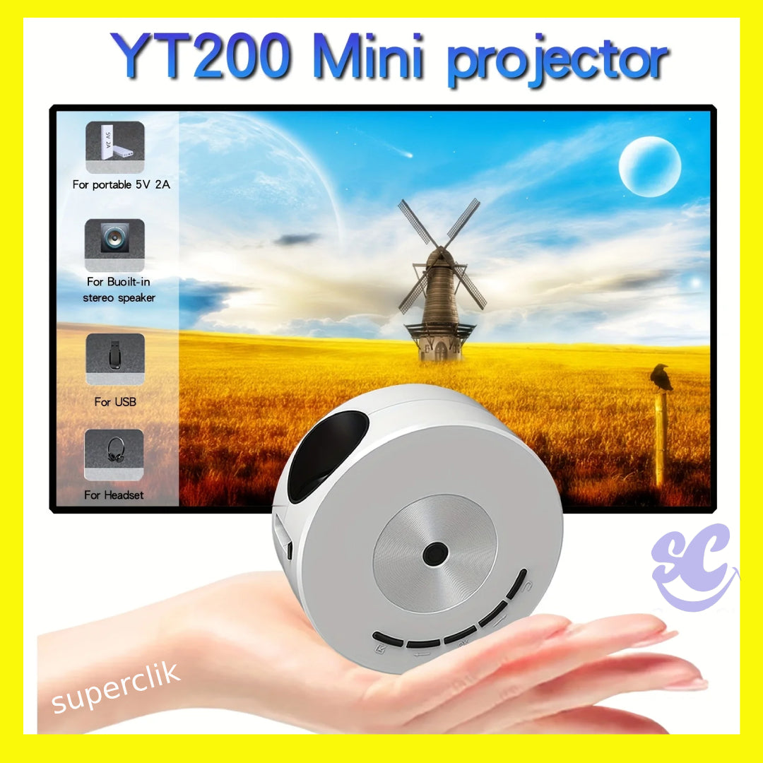 Mini Proyector Portátil HD SuperClik – cine en casa donde quieras