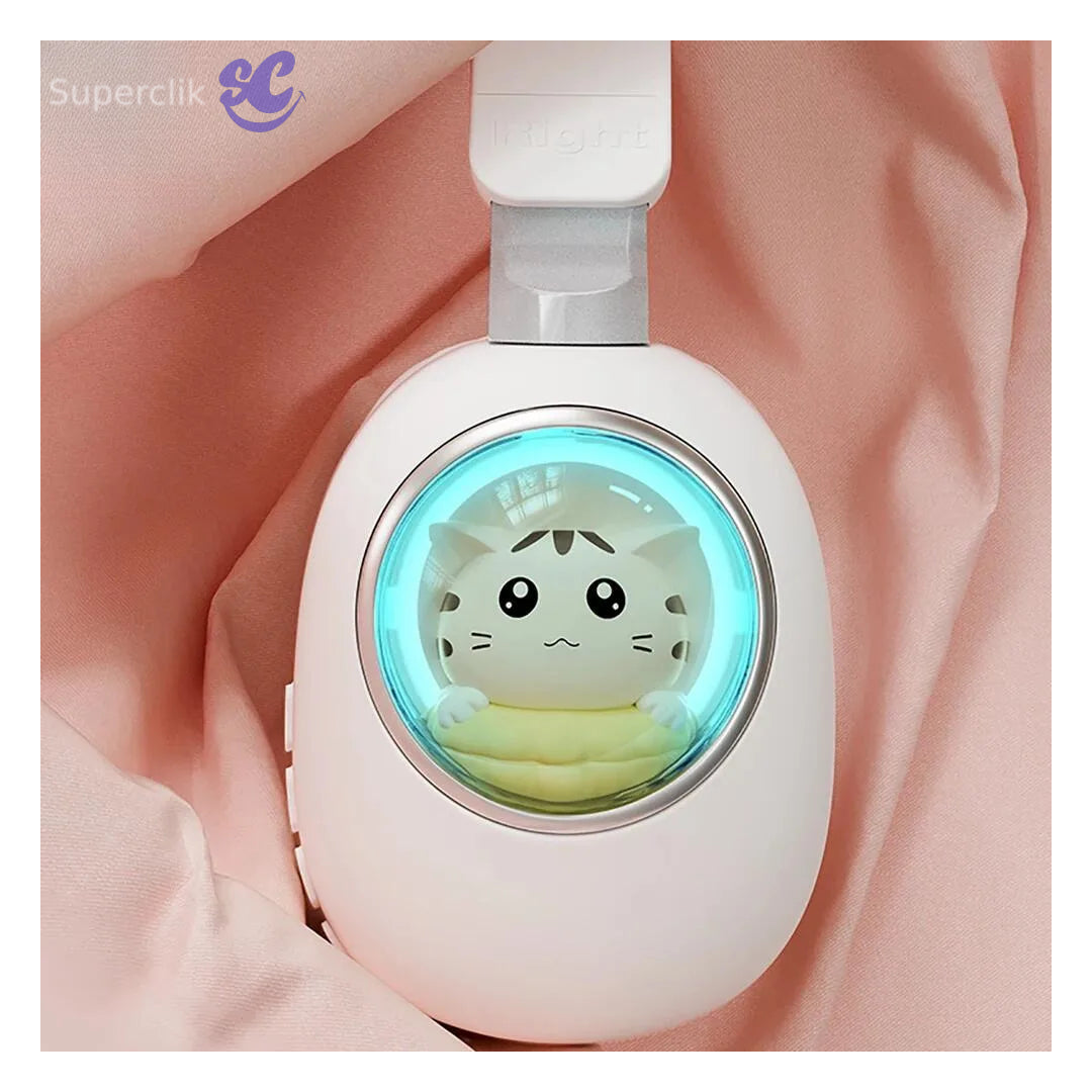 Audífonos Bluetooth Cat con Luz LED